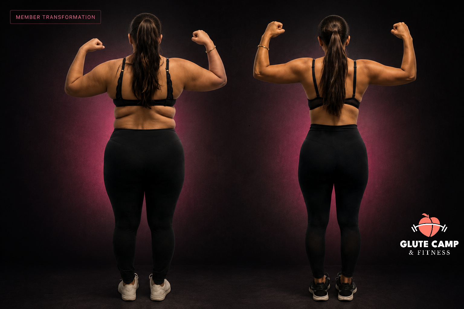 Glute Camp member transformation before and after